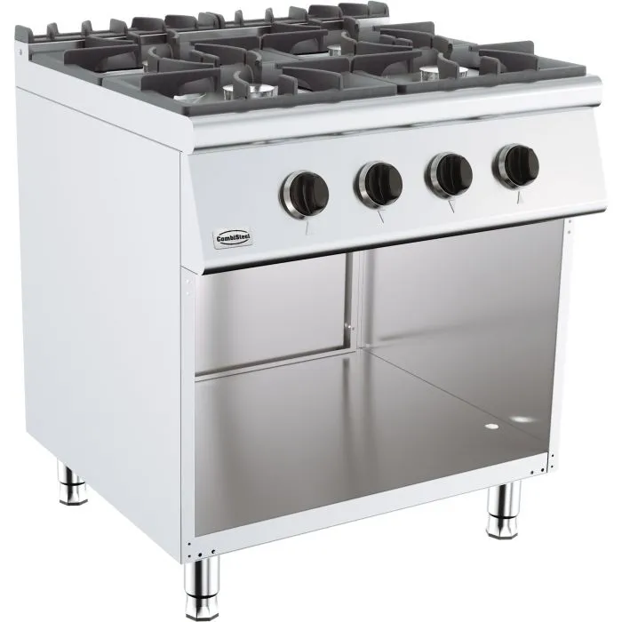 CombiSteel Base 700 Gas RANGE Boiling Hobs 4 Burner With Mobile Stand