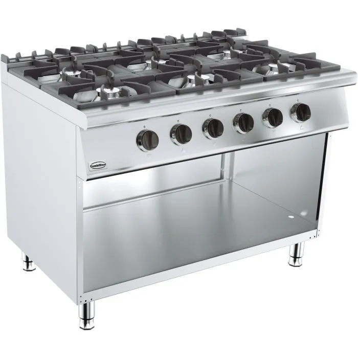 CombiSteel Base 700 Gas RANGE Boiling Hobs 6 Burner With Mobile Stand