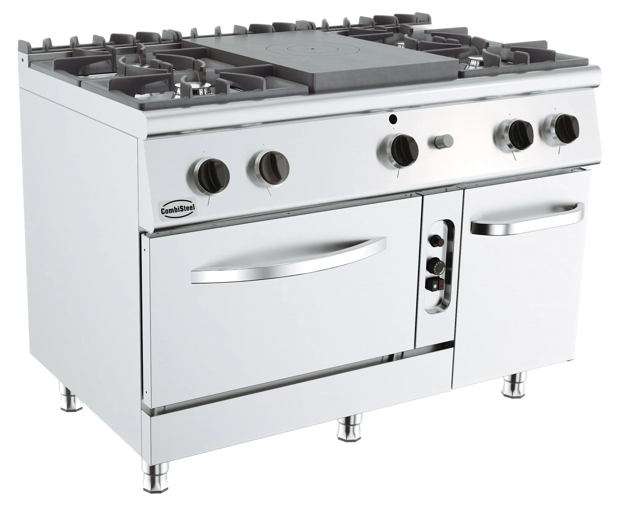 CombiSteel 4 Burner Gas Oven With Solid Top