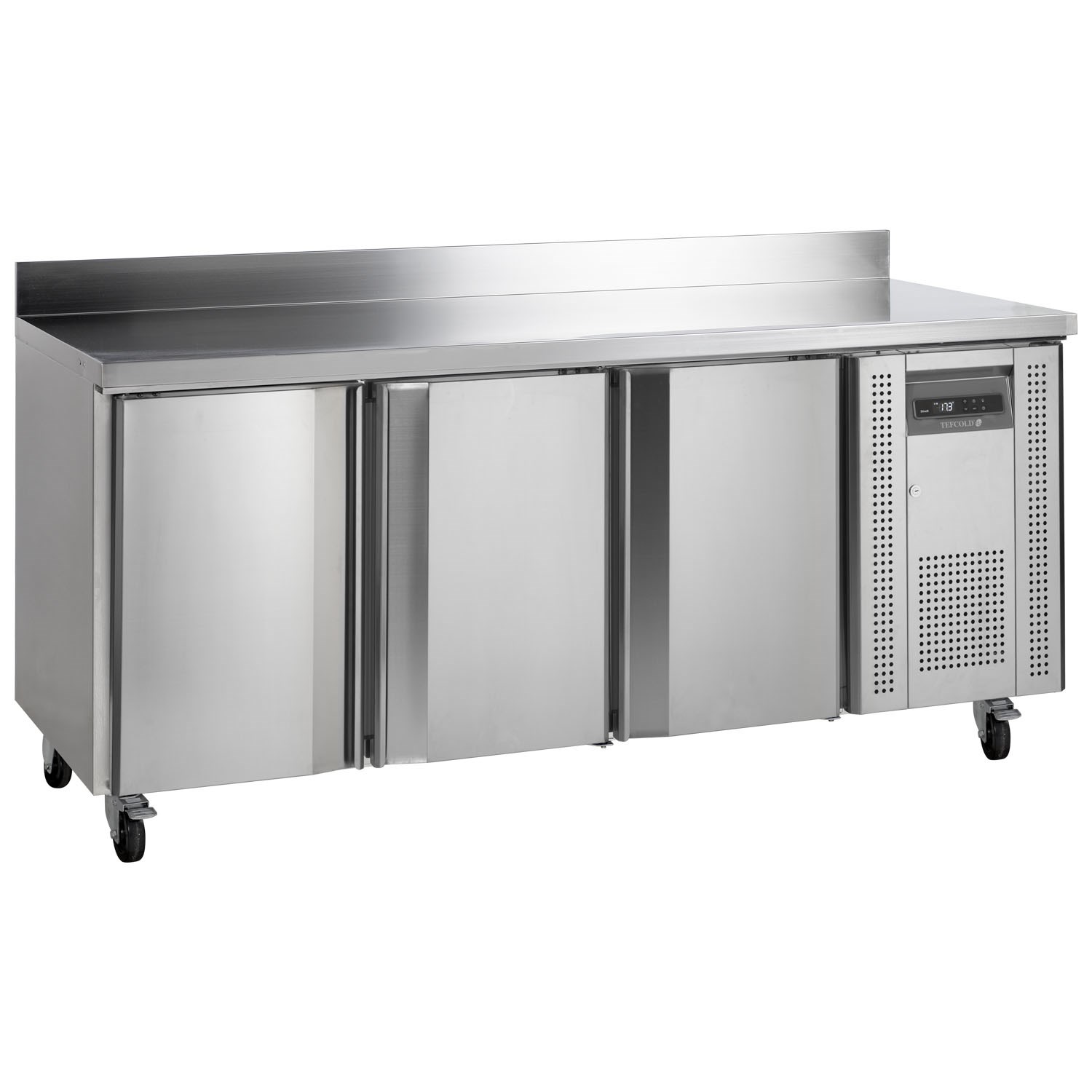 Tefcold CK7310B Stainless Steel 3 Door Salad Prep Counter Fridge