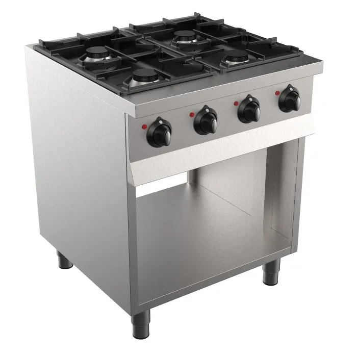 CombiSteel Base 700 Gas Range 4 Burners Freestanding