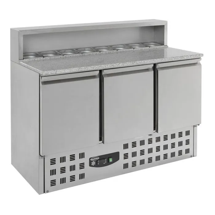 CombiSteel Pizza Preparation Counter 3 Doors with 11 Topping Unt