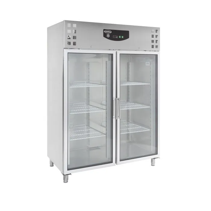 CombiSteel Refrigerator Stainless Steel Double Glass Door Mono 1325 Litre