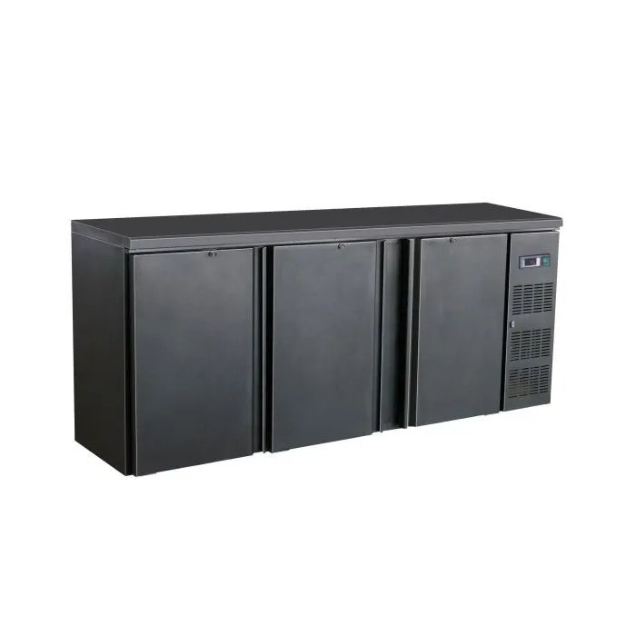 CombiSteel Backbar Cooler Black 3 Doors