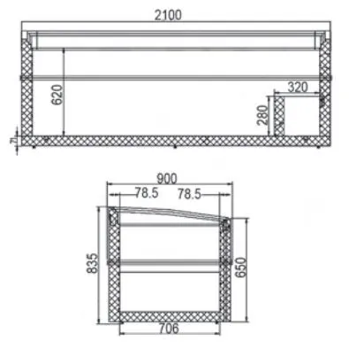 CombiSteel Supermarket Chest Freezer 2100