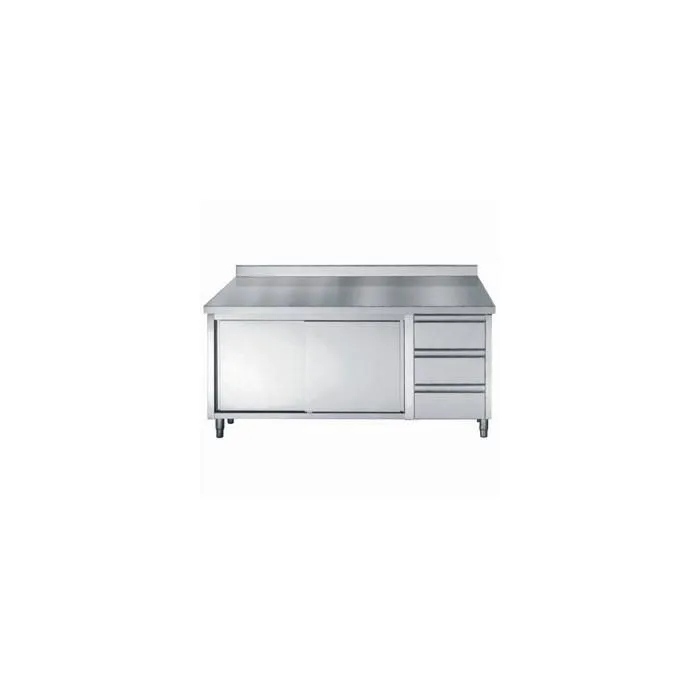 CombiSteel 700 Worktable Upstand 2 Sliding Doors 3 Drawers Range