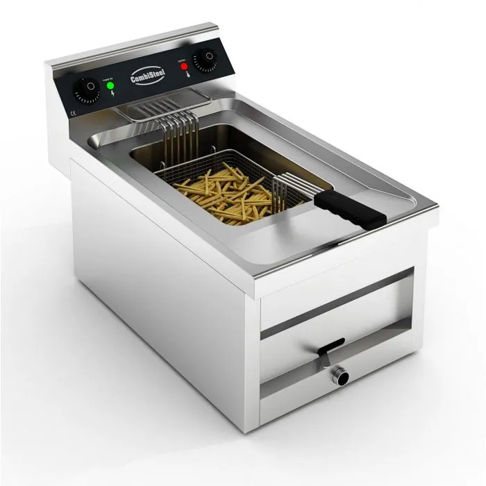 CombiSteel Single Electric CounterTop Fryer 1X12L 6KW