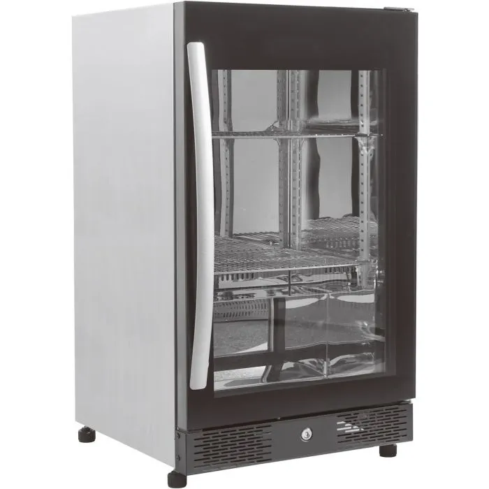 CombiSteel Backbar Cooler Black 1 Full Glass Doors