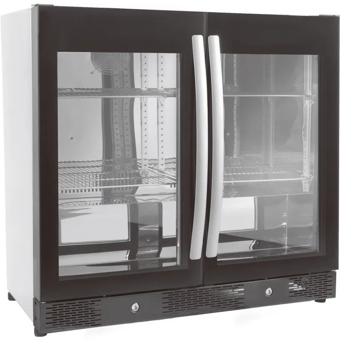 CombiSteel Backbar Cooler Black 2 Full Glass Doors