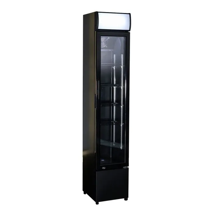 CombiSteel Refrigerator Narrow Black Single Door
