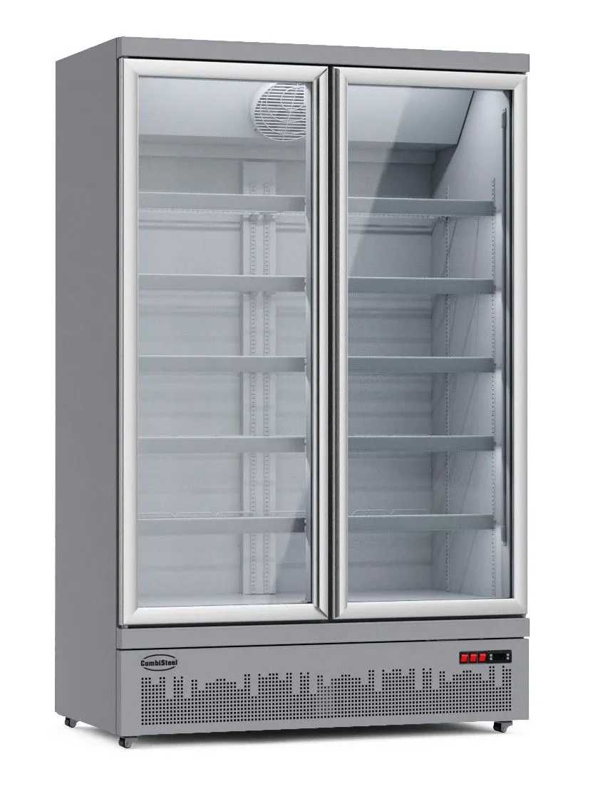 CombiSteel Glass Door Display Fridge JDE1000R Silver