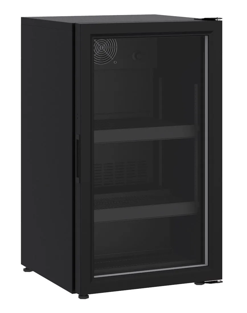 CombiSteel Counter Top Glass Door Refrigerator 136L Black