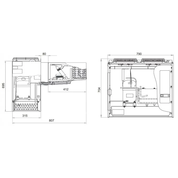 CombiSteel Freezer Room Monoblocks Wall-Mounted Unit