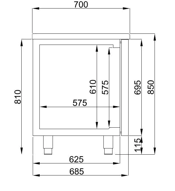 CombiSteel 700 Refrigerated Counter 8 Drawers