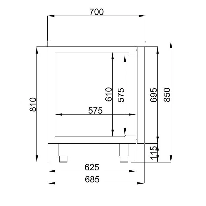 CombiSteel 700 Refrigerated Counter 4 Drawers