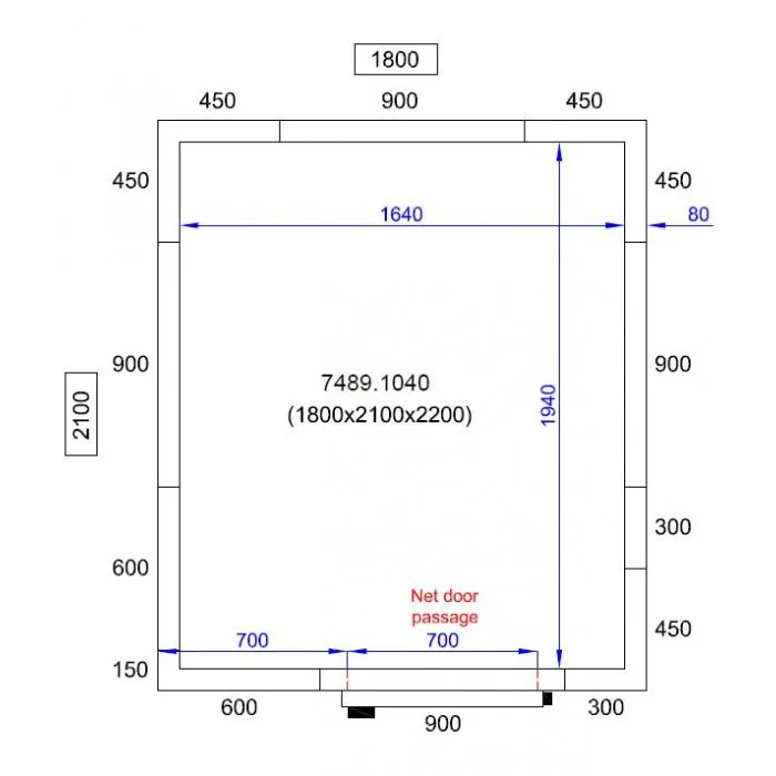 CombiSteel Freezer Room 1800X2100X2200 6.5 m3