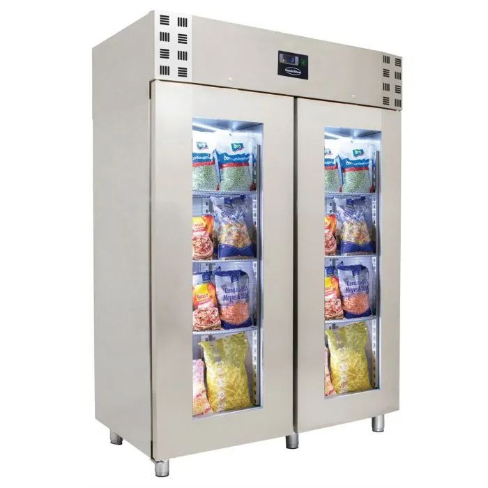 CombiSteel Stainless Steel Glass Door Freezer 1400 Litre