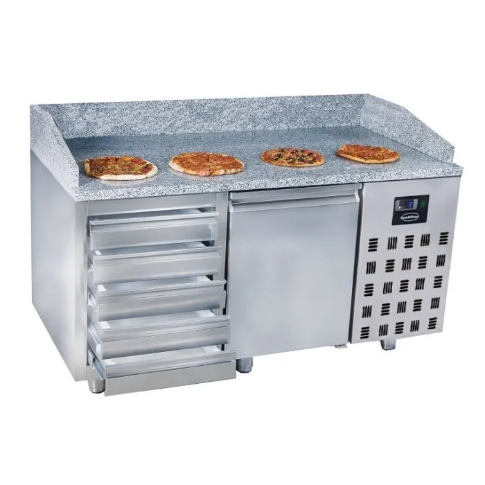 CombiSteel Pizza Preparation Counter 1 Door 5 Drawers