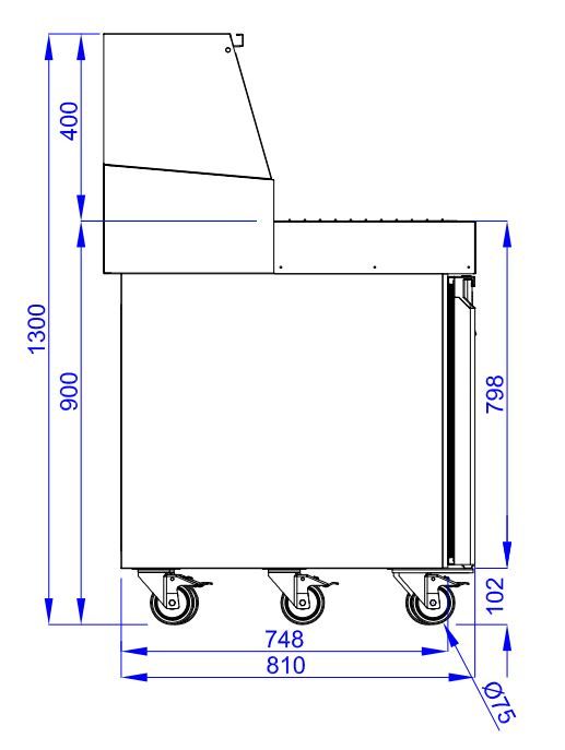 CombiSteel Pizza Preparation Counter 3 Doors Aisi 304