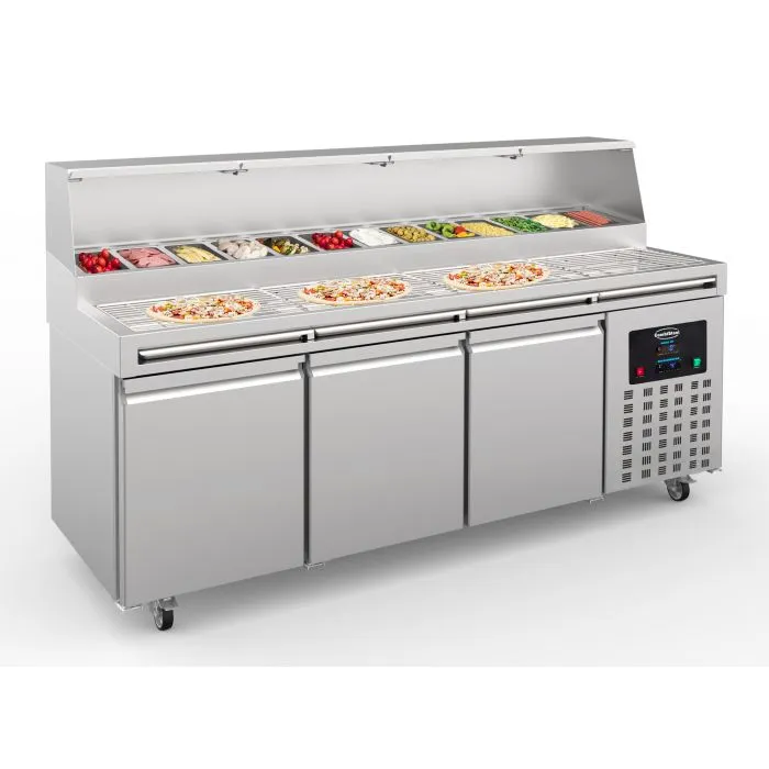 CombiSteel Pizza Preparation Counter 3 Doors Aisi 304