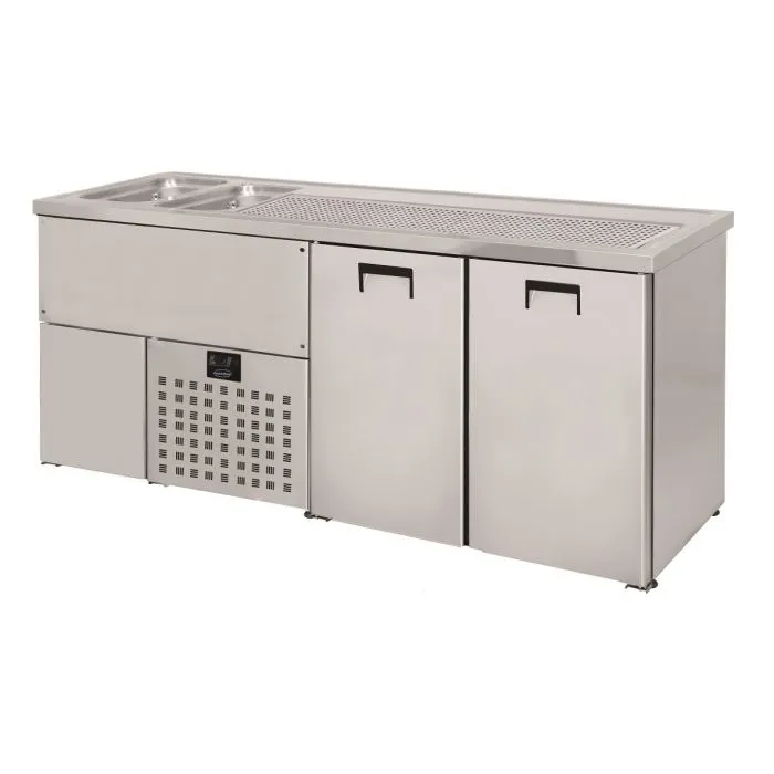 CombiSteel Beer Counter 2 Doors 2 Sinks Left Motor