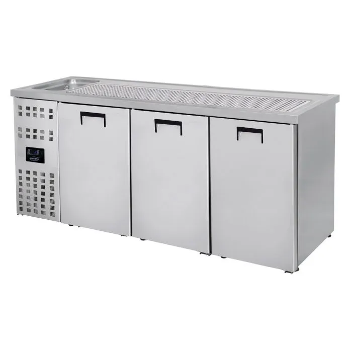 CombiSteel Beer Counter 3 Doors 1 Sink Left Motor