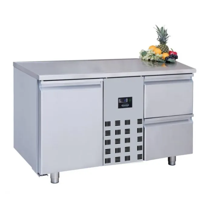 CombiSteel Counter 700 Refrigerator 1 Door and 2 Drawers Mono Block