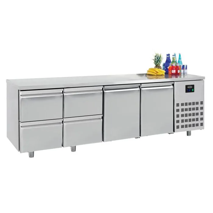 CombiSteel Counter 632 Refrigerator 2 Doors and 4 Drawers