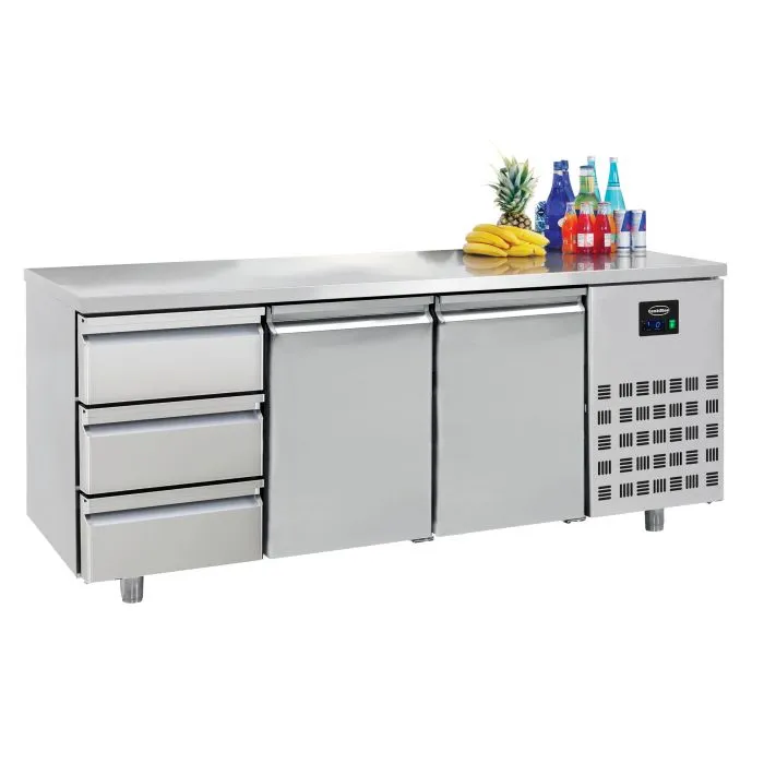 CombiSteel Counter 700 Refrigerator 2 Doors and 3 Drawers