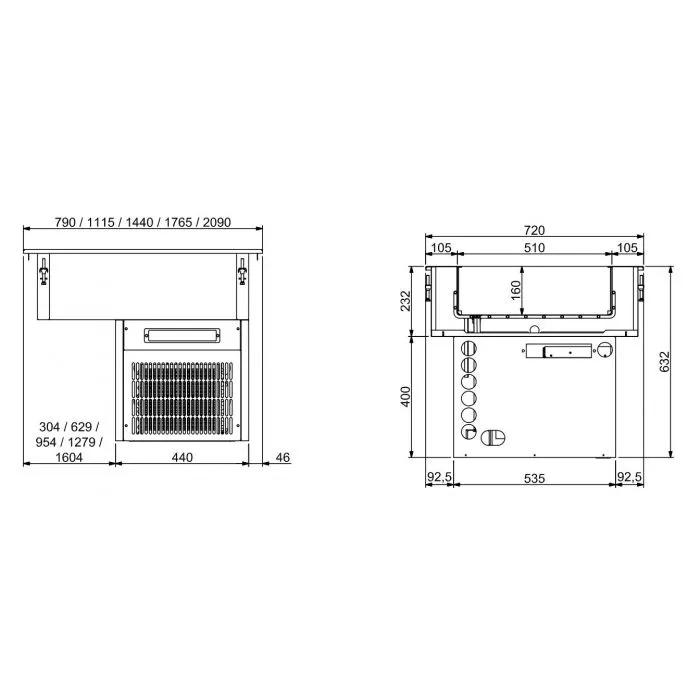 CombiSteel Drop-In Refrigerated Unit 160MM