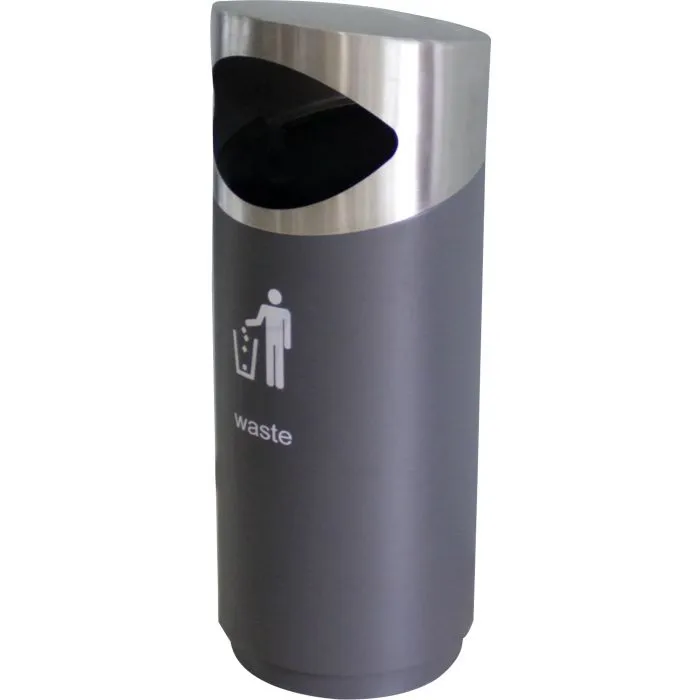 CombiSteel Disposal Bin Pushcan 69 Litre Black Powder Coated