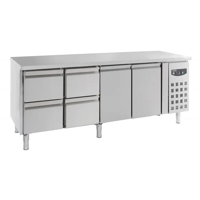 CombiSteel Counter 700 Refrigerator 2 Doors and 4 Drawers