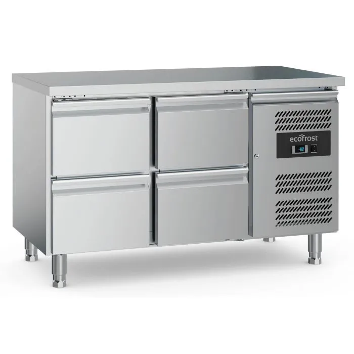 Ecofrost 700 Refrigerated Counter 4 Drawers With Adjustable Feet