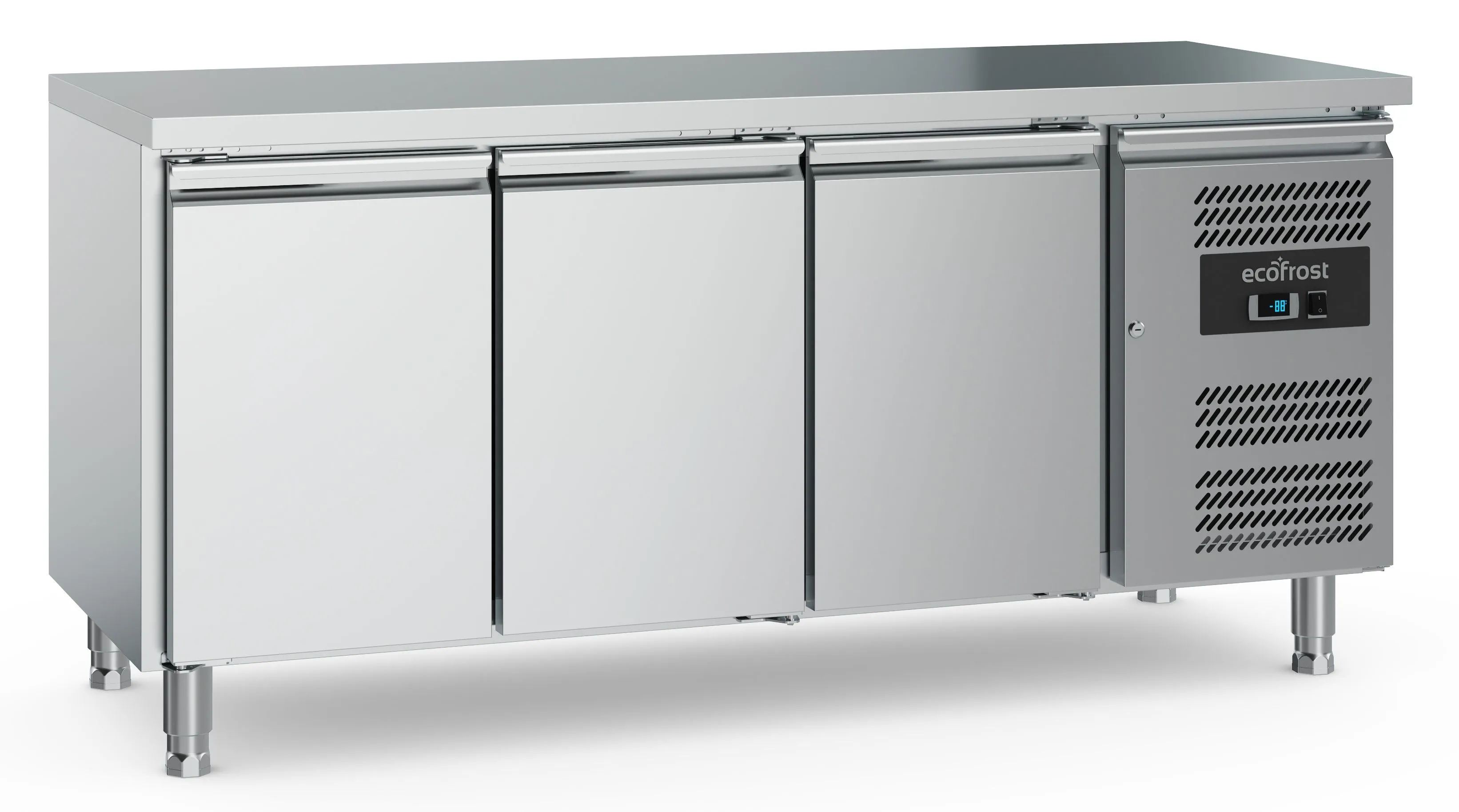 Ecofrost 3 Door Stainless Steel Counter Fridge