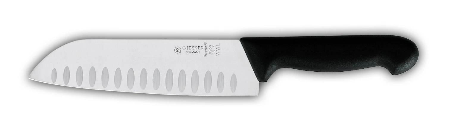 Giesser Scalloped Santoku Knife 18cm