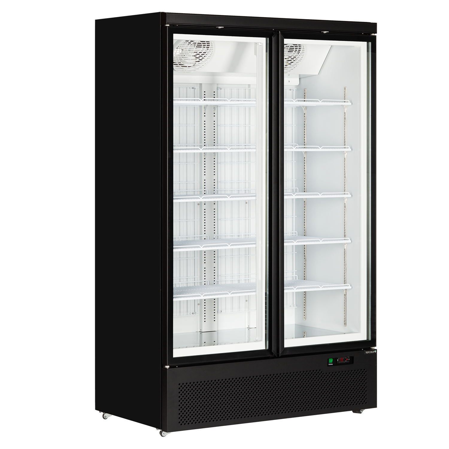 ATOM Maxi 2 Glass Doors Freezer Retail Display Black Range