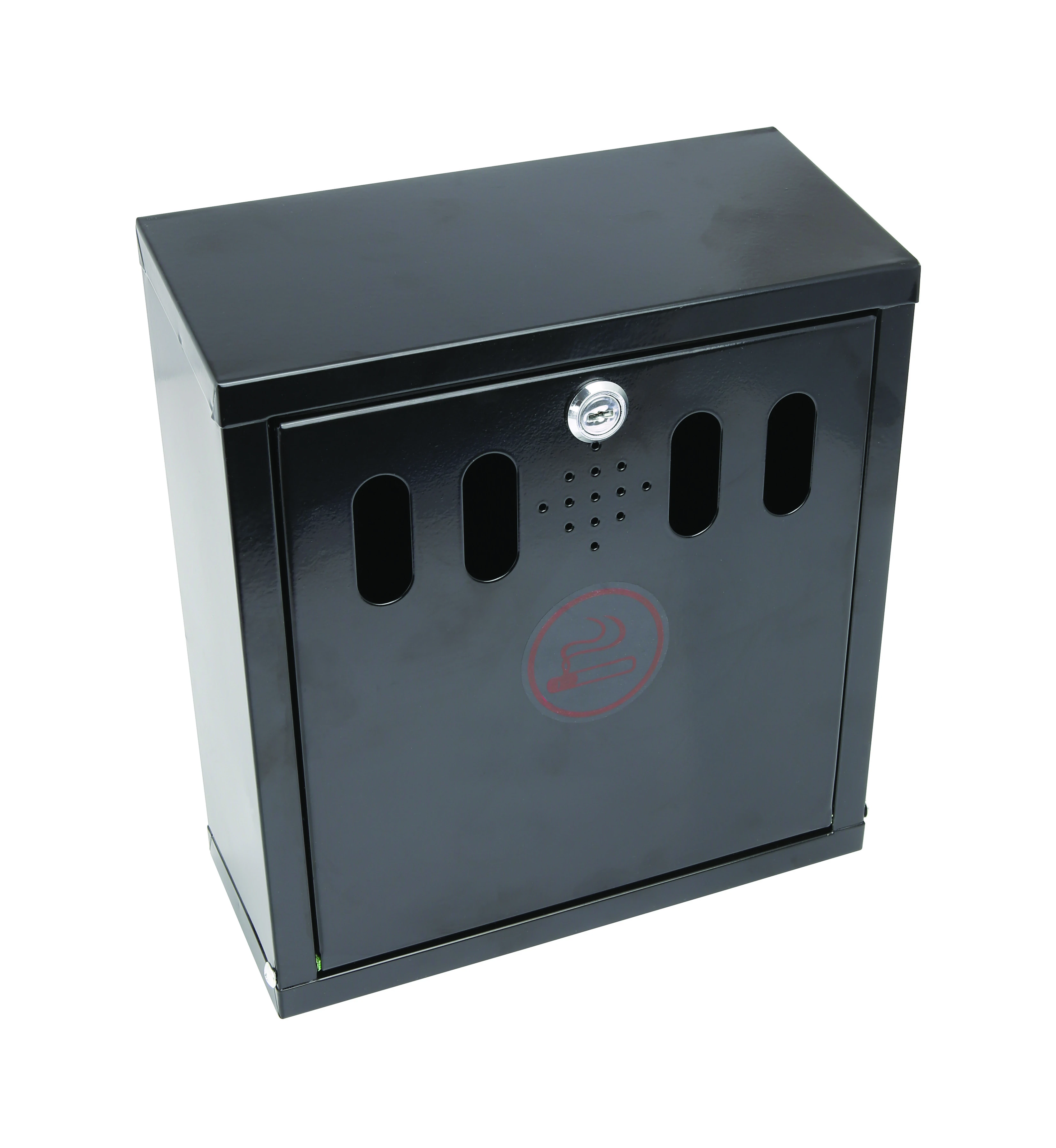 Genware Black Wall-Mounted Outdoor Ashtray