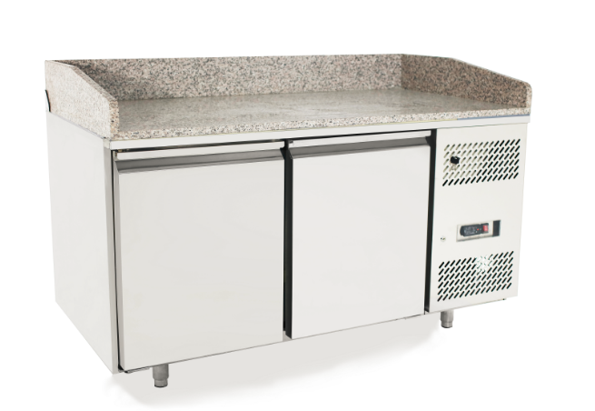 Atosa EPF3495GR 2 Door Granite Top Pizza Counter Fridge