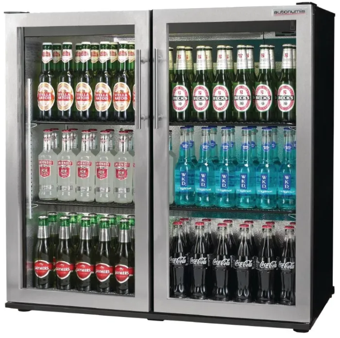 Autonumis RPC00003 POPULAR Stainless Steel Surround Double Door Bottle Cooler