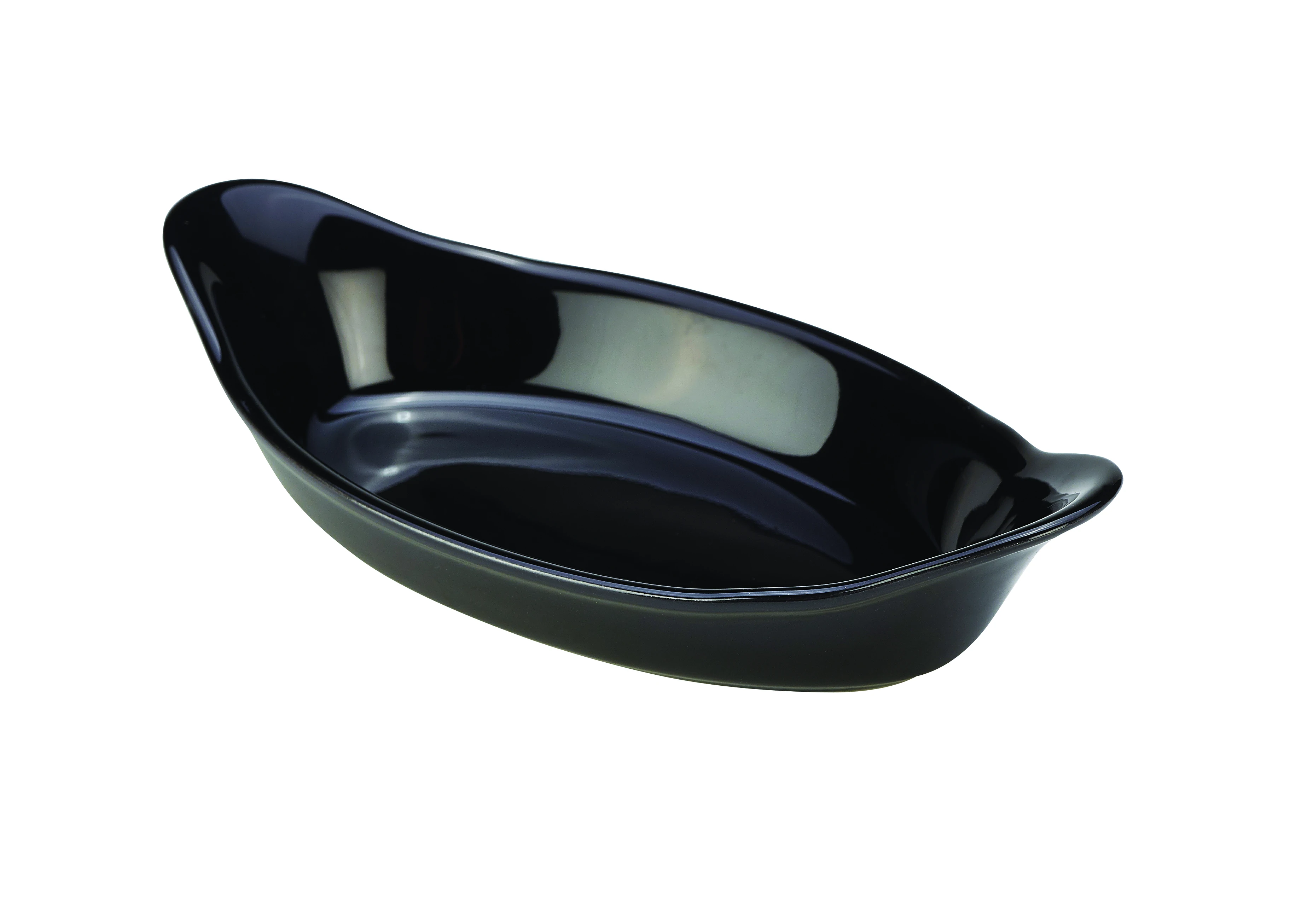 GenWare Stoneware Black Oval Eared Dish 16.5cm/6.5"