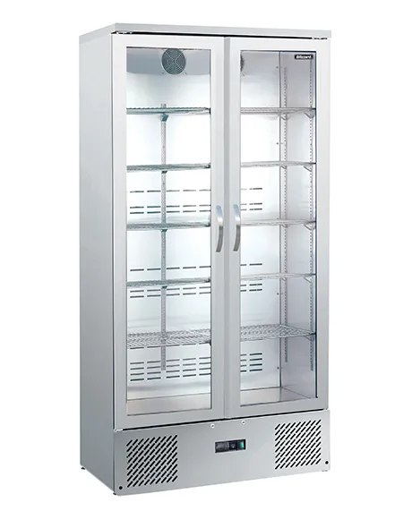 Blizzard Upright Double Door Stainless Steel Bar Bottle Cooler (492 BTL)