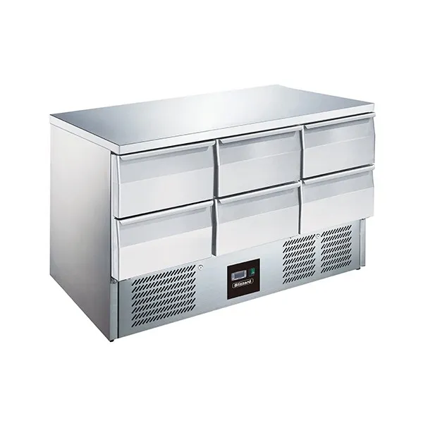 Blizzard BCC3-6D 6 Drawer Counter Prep Fridge