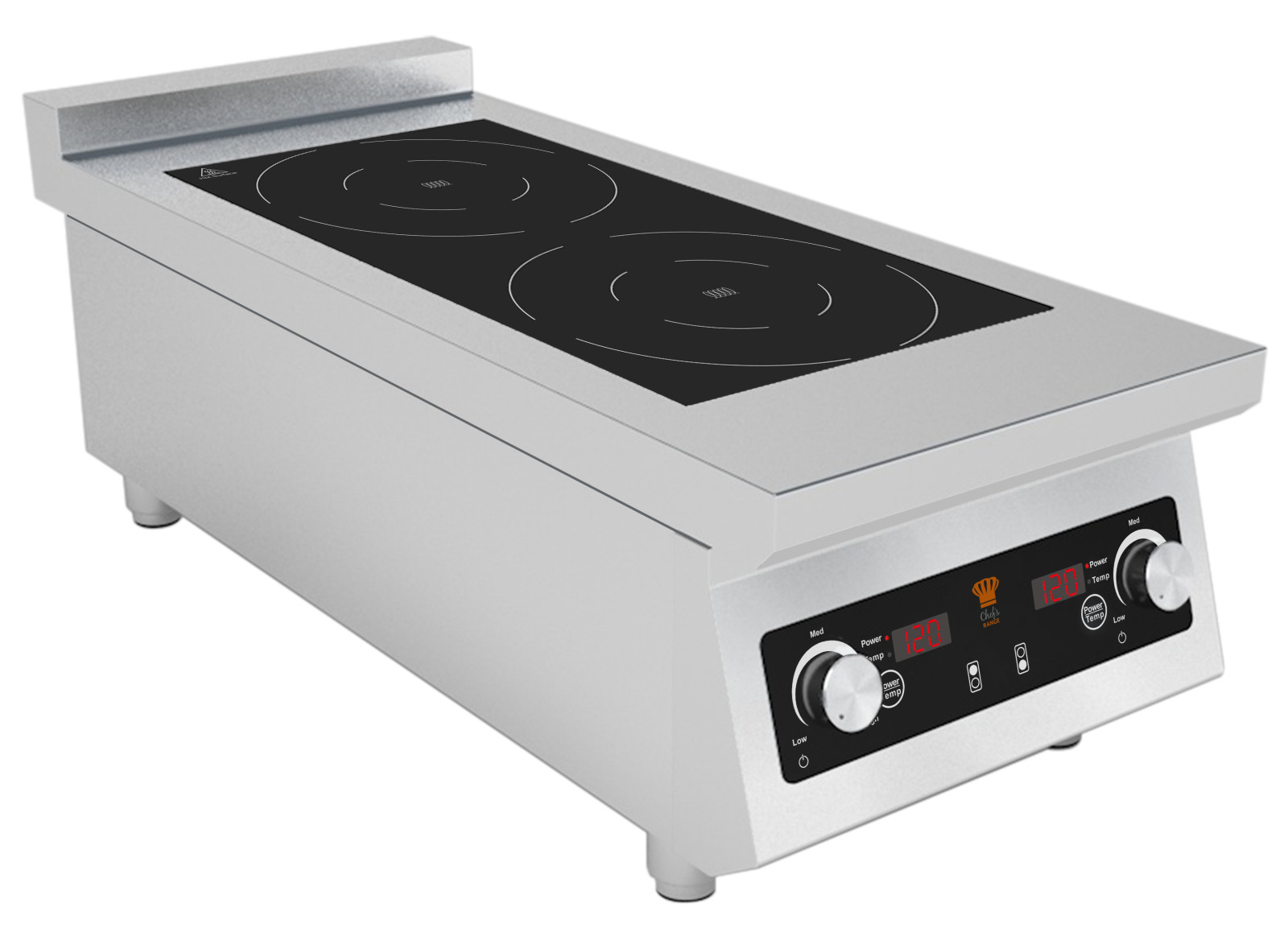 Chefsrange BE70IH2-5 70 Line Counter Top 2 Ring Induction Hob - 2 X 5Kw Power
