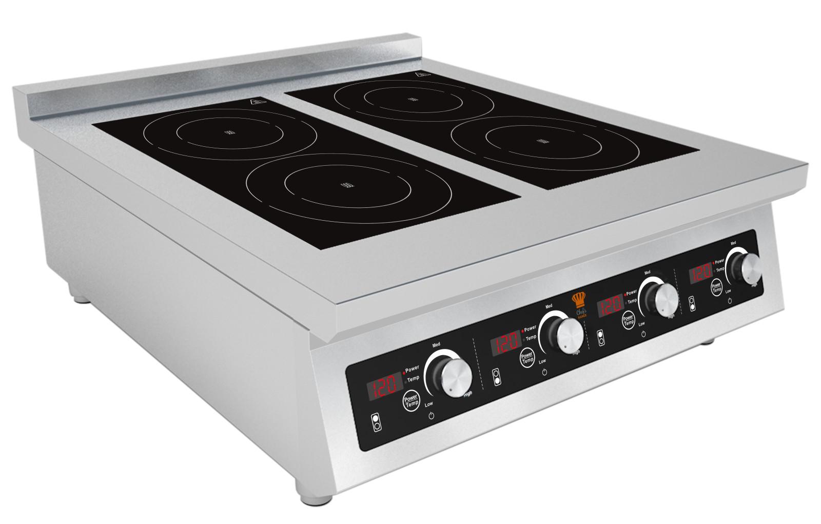 Chefsrange BE70IH4-3.5 70 Line Counter Top 4 Ring Induction Hob - 4 X 3.5Kw Power