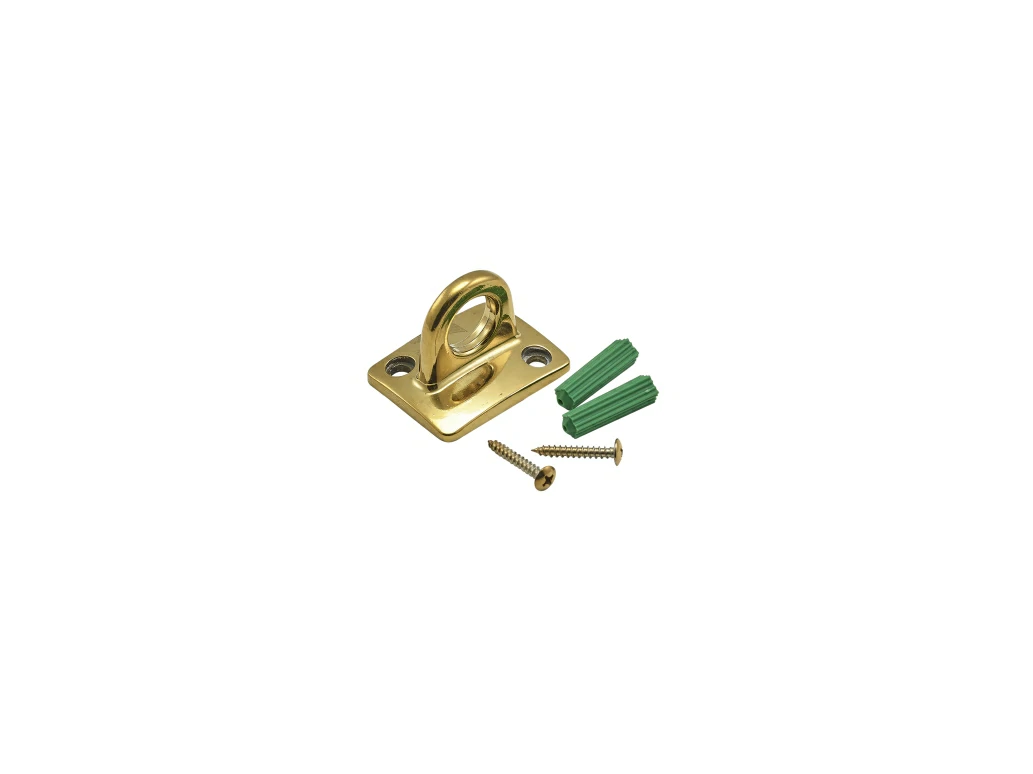 Brass Plated Wall Attachment For Barrier Rope