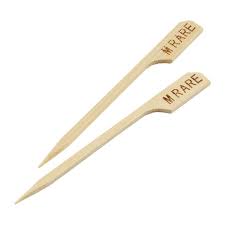 Bamboo Steak Markers 9cm/3.5" Medium Well (100pcs)