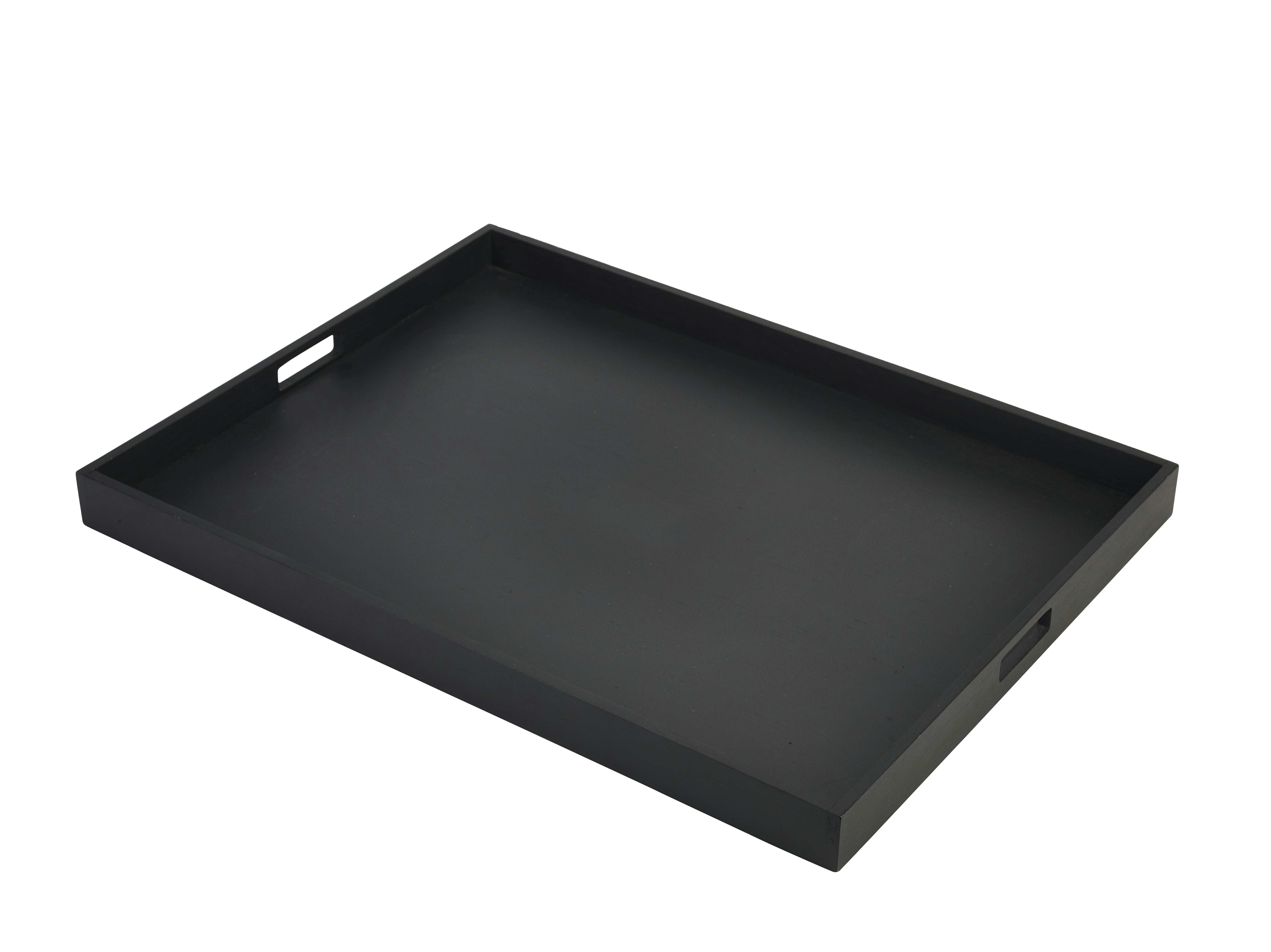 Solid Black Butlers Tray 64 x 48 x 4.5cm