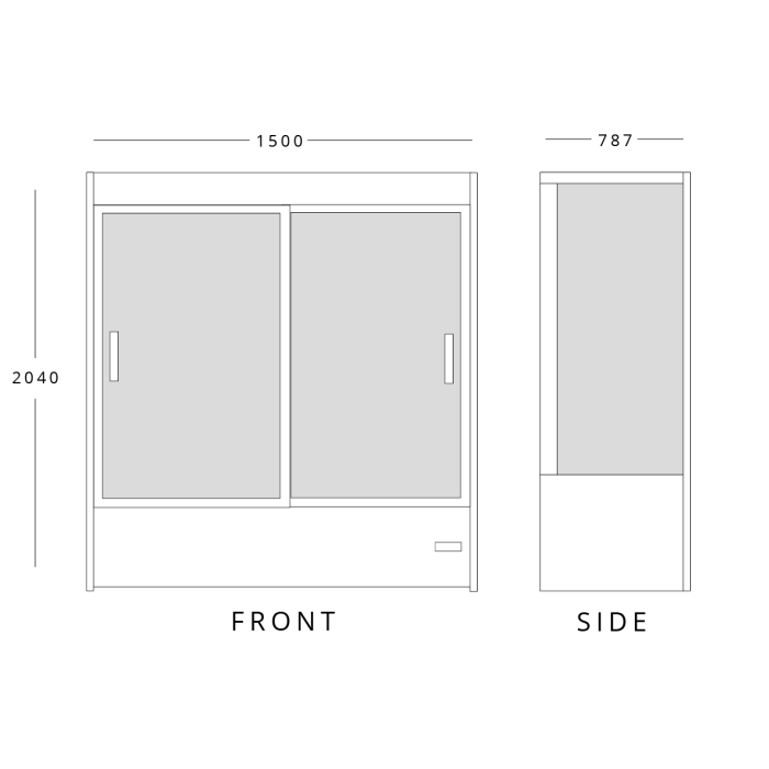 BLIZZARD GRADED-00631 BLF1580GD Black Tiered Display With Sliding Glass Doors