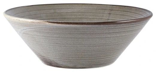 Terra Porcelain Grey Conical Bowl 19.5cm