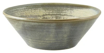 Terra Porcelain Matt Grey Conical Bowl 14cm